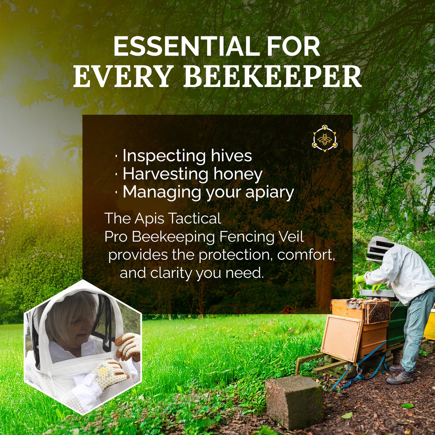 Beekeeping Fencing Veil - Native