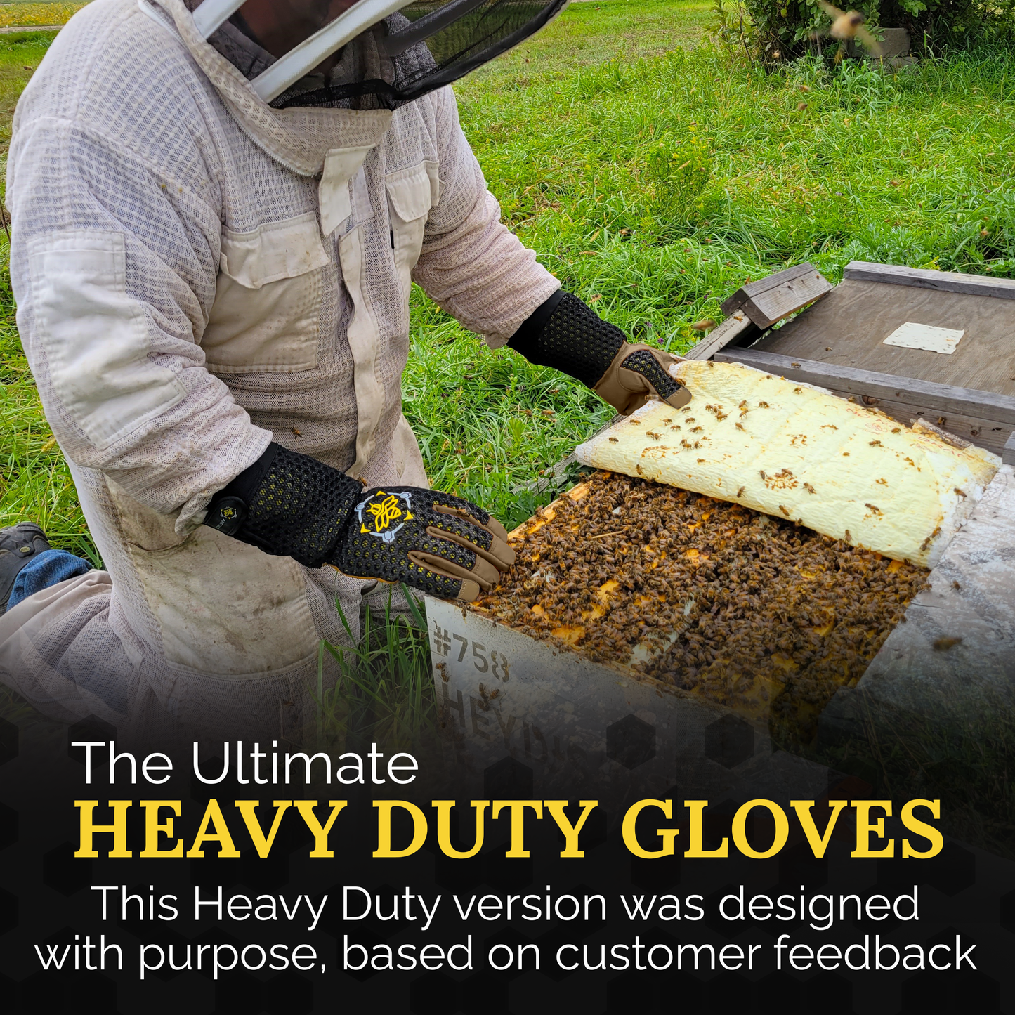 Heavy Duty Beekeeping Gloves - native