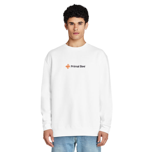 Primal Bee unisex premium crewneck sweatshirt with embroidered logo