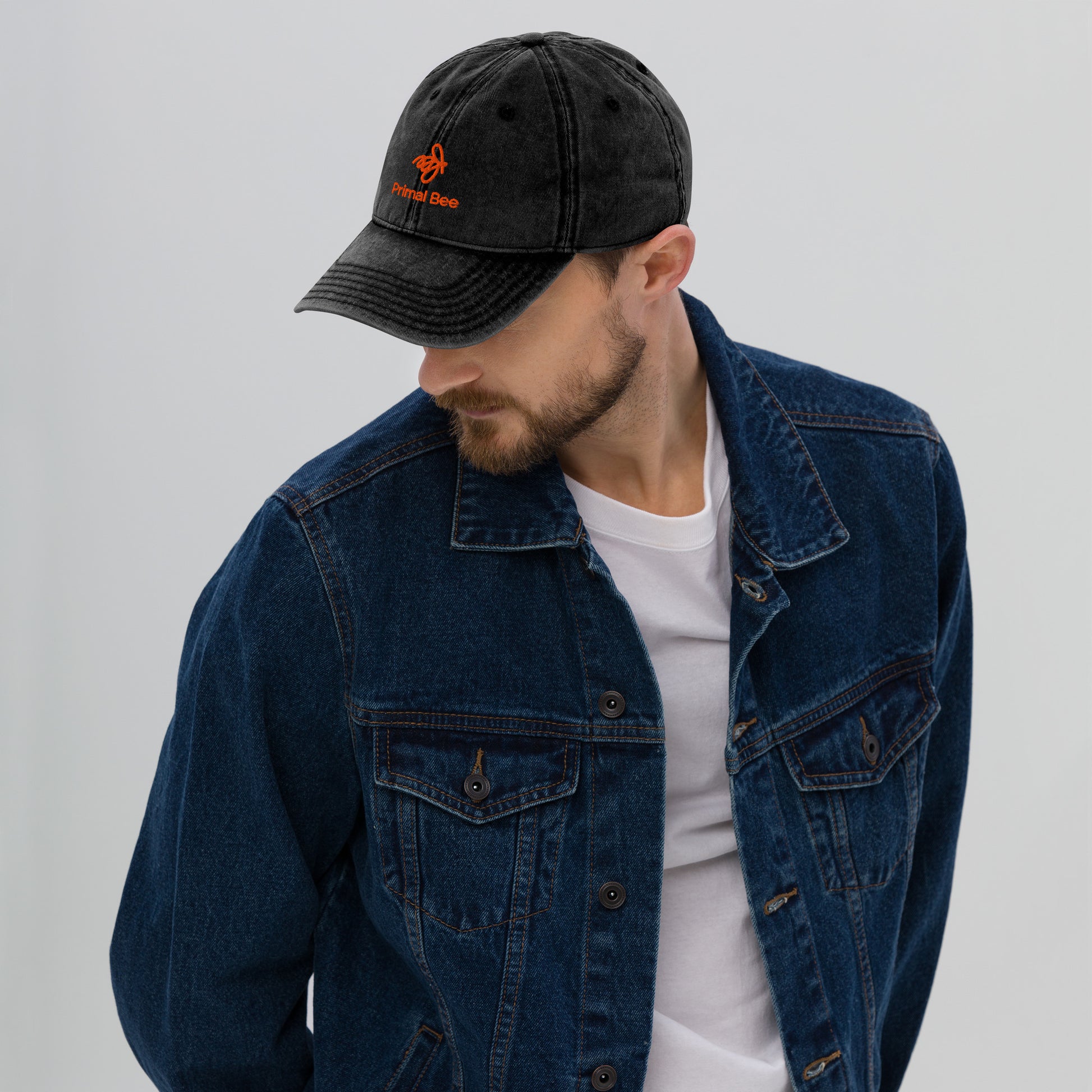 Primal Bee low-profile cotton twill cap with embroidered logo